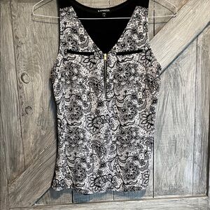Express Black and White Tank Top